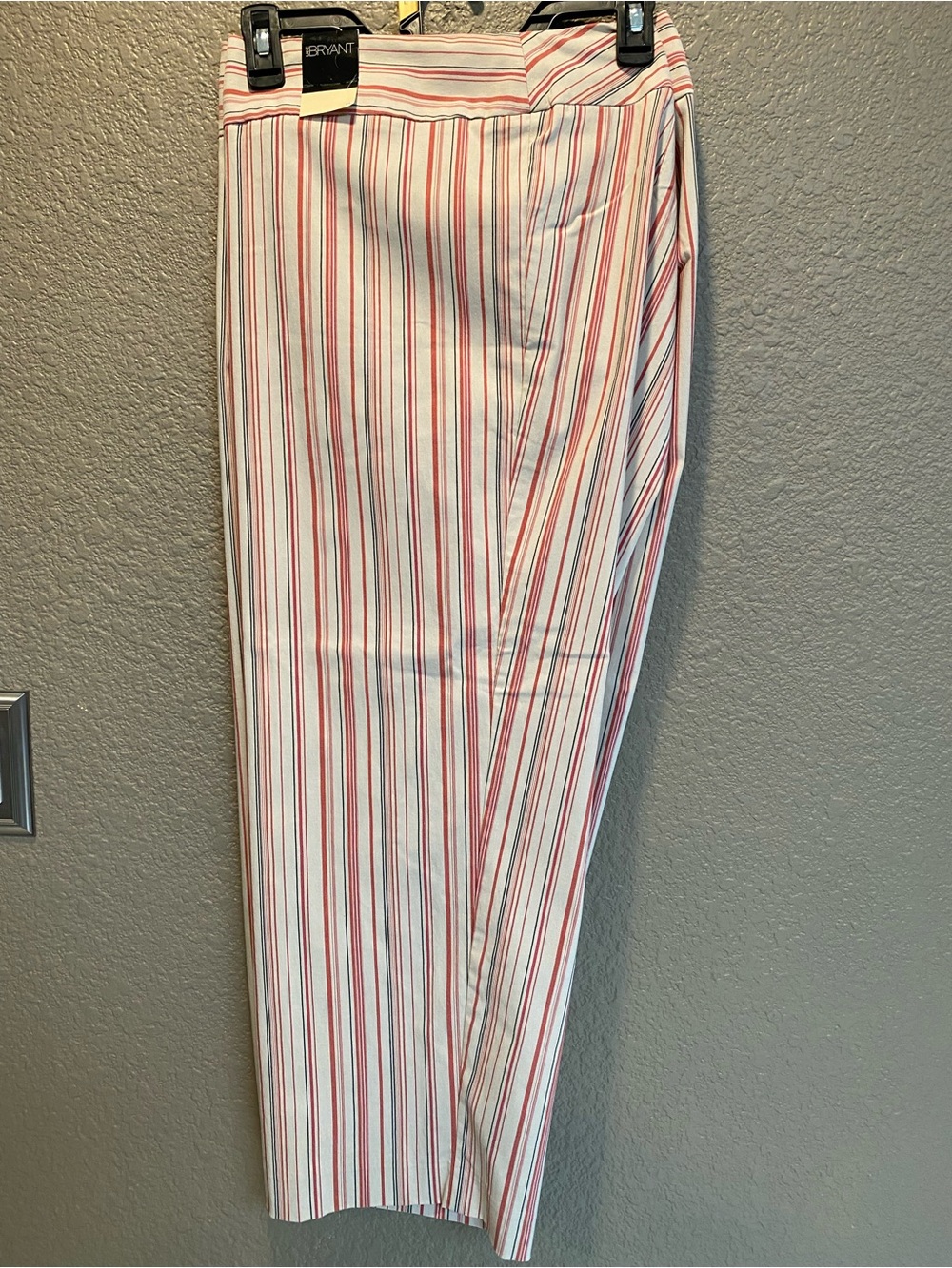 Lane Bryant Red and White Stripe Cropped Pants